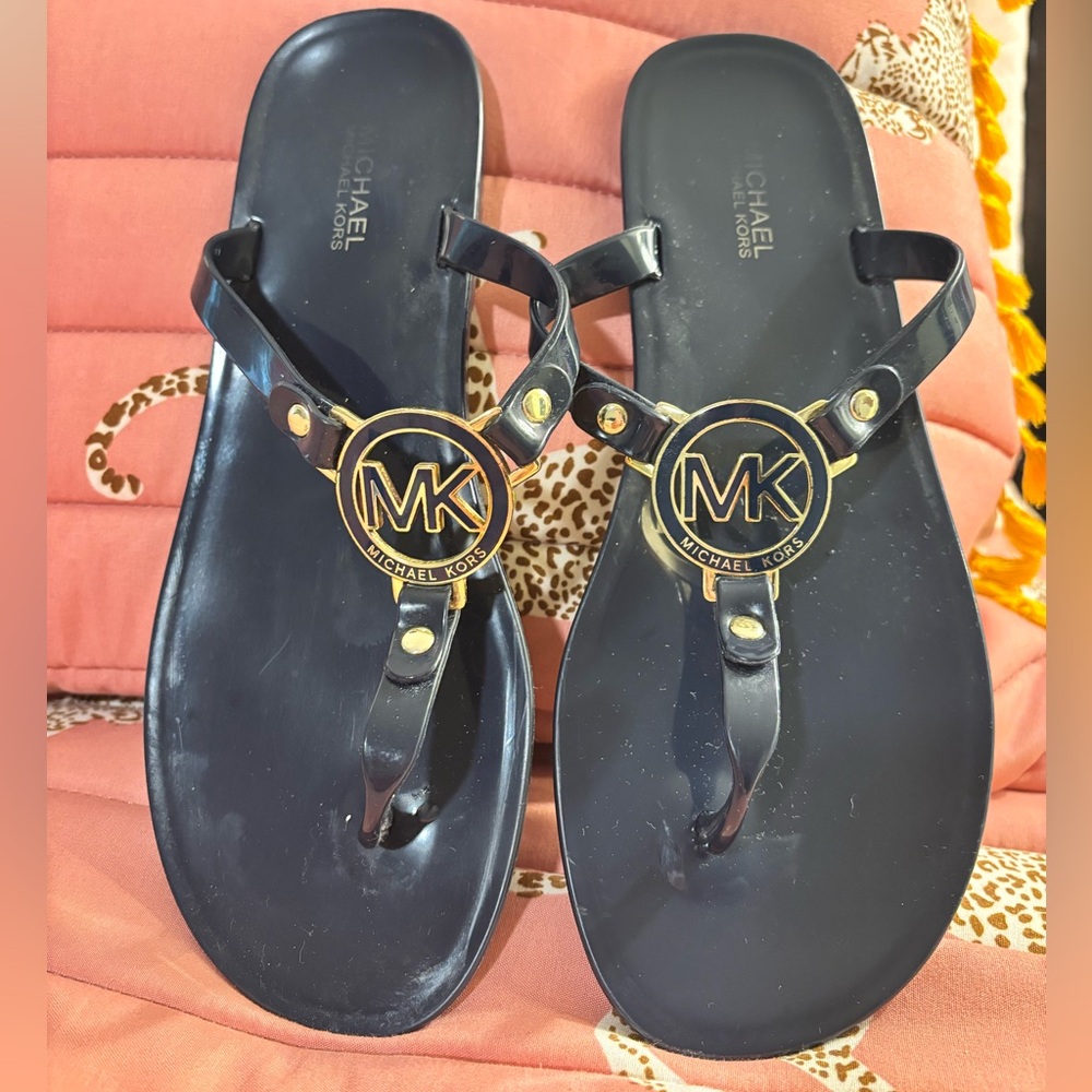 Michael Kors Sandals with Metallic MK logo